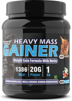 SOS Nutrition Heavy Mass Gainer Weight Gainers/Mass Gainers(1 kg, Rich Chocolate)