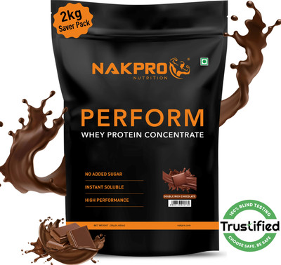 Nakpro PERFORM Whey Protein Supplement Powder Whey Protein(2 kg, DoubleRich Chocolate)