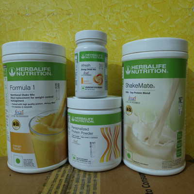 Herbalife Nutrition WEIGHT LOSS COMBO F1 MANGO SHAKE SHAKEMATE PROTEIN POWDER 200GM AFRESH PEACH Protein Bars(4 pounds, mango shake, afresh peach, shakemate, ppp200gm, p200gm)