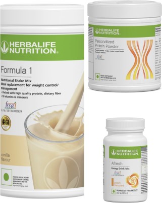 Herbalife Nutrition F1 SHAKE Vanilla , PP Powder 200 G , Afresh - Peach Protein Shake(400 g, Vanilla and beach)