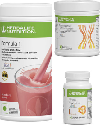 Herbalife Nutrition F1 SHAKE Strawberry , PP Powder 200 G , Afresh - Cinnamon Protein Shake(400 g, strawberry and cinnamon)
