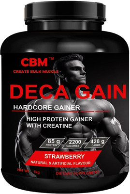 CBM DECA GAIN Fueling Your Fitness Journey Weight Gainers/Mass Gainers(1 kg, STRAWBERRY)