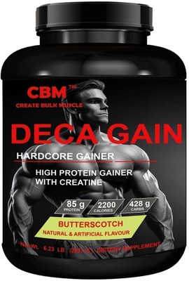 CBM DECA GAINER FOR MUSCLE GAIN Weight Gainers/Mass Gainers(3 kg, BUTTERSCOTCH)