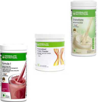 HERBALIFE FORMULA 1 ROSE KHEER & PROTIEN POWDER 200 GRAM & SHAKEMATE MILK POWDER 500 GRAM Plant-Based Protein(1.2 kg, ROSE KHEER)