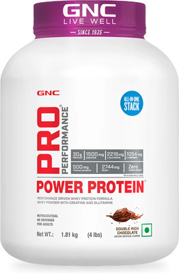 GNC Pro Performance Power Protein Whey Protein(4 pounds, Double Rich Chocolate)