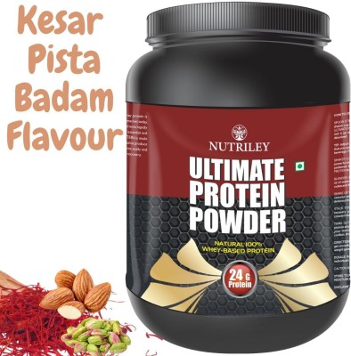 NUTRILEY Utimate Protein Powder, Ultimate Whey Protein Powder Muscle Gainer Whey Protein Weight Gainers/Mass Gainers(1 kg, Kesar Pista Badam Flavour)