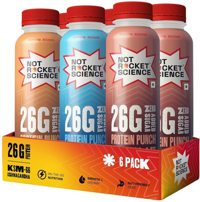 NOT ROCKET SCIENCE Protein Punch Combo Protein Shake(1680 ml, Iced Coffee, Vanilla Bean, Chocolate)