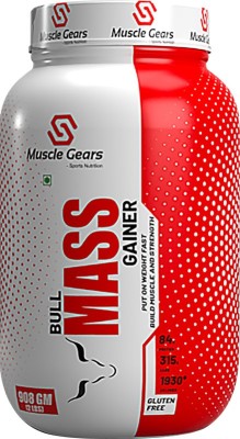 Muscle Gears Bull Mass Gainer 2lbs Mango Weight Gainers/Mass Gainers(908 g, Mango)