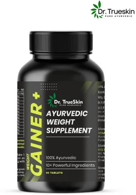 Dr.trueskin Weight Gainer+ Protein-Packed Growth Mix Weight Gainers/Mass Gainers(90 Capsules, Unflavored)