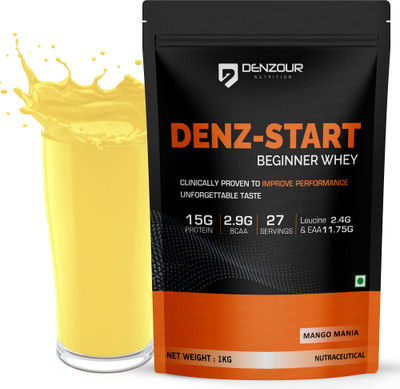 DENZOUR NUTRITION Denz-Start Beginner's Whey Protein Powder Whey Protein(1 kg, Mango Mania)