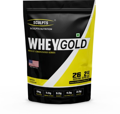 Sculpts Nutrition Whey Gold Whey Protein(2 pounds, Mango)