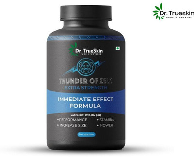 Dr.trueskin Thunder Of Zeus Capsules for stamina power growth Pre Workout(30 Capsules, Unflavored)