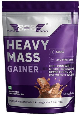 SOS Nutrition Mass Gainer, 24g Protein, Muscle Building Herbs, Vitamin and Minerals Weight Gainers/Mass Gainers(500 g, Double Chocolate)