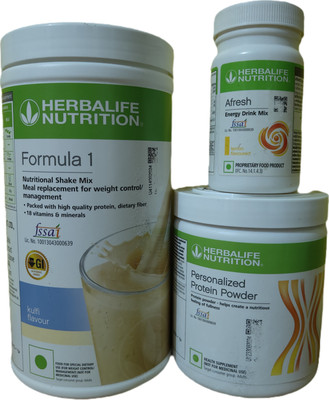 Herbalife Nutrition WEIGHT LOSS COMBO FORMULA 1 KULFI SHAKE PROTEIN POWDER 200GM AFRESH LEMON Protein Shake(500 g, kulfi shake, ppp200gm, afresh lemon)