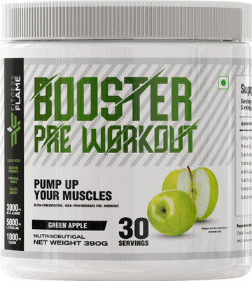 Fitness Flame Booster Pre Workout(390 g, Green Apple)
