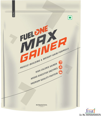 FUELONE Max Gainer, High-Calorie Mass Gainer with Added Digestive Enzymes Weight Gainers/Mass Gainers(3 kg, Chocolate)