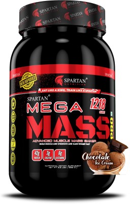 Spartan Mega Mass Pro High Protein & Calorie Mass Gainer Powder (Chocolate Ice-cream) Weight Gainers/Mass Gainers(1000 g, Chocolate)
