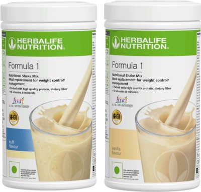 Herbalife Nutrition F-1 SHAKE MIX-KULFI AND VANILLA (PACK OF 2) Protein Shake(1000 g, KULFI, VANILLA)