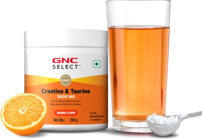 GNC Creatine & Taurine | 3000 MG | Athletic Performance Creatine(250 g, Orange)