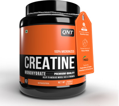 QNT Creatine Monohydrate, Improves Performance, 250g, 83 Servings Creatine(250 g, Unflavoured)