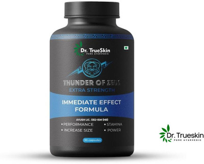 Dr.trueskin Thunder Of Zeus Capsules with stamina recovery focus booster Pre Workout(30 Capsules, Unflavored)