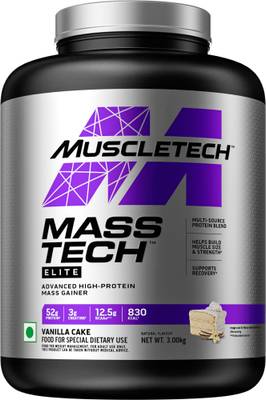 Muscletech Mass-Tech Elite Advance High Protein Mass Gainer with creatine for Strength Gain Weight Gainers/Mass Gainers
