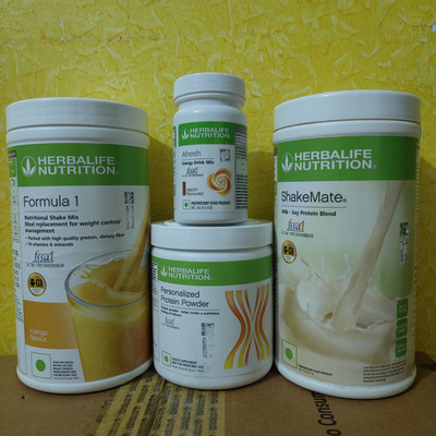 Herbalife Nutrition WEIGHT LOSS COMBO F1 MANGO SHAKE SHAKEMATE PROTEIN POWDER 200GM AFRESH ELAICHI Protein Bars(4 pounds, mango shake, afresh elaichi, shakemate, ppp200gm, p200gm)