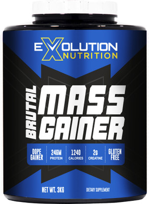 Evolution Nutrition Brutal Mass Gainer With High Calories 1240 (6.6Lbs Vanilla Creamy) Weight Gainers/Mass Gainers(3 kg, Vanilla Creamy)
