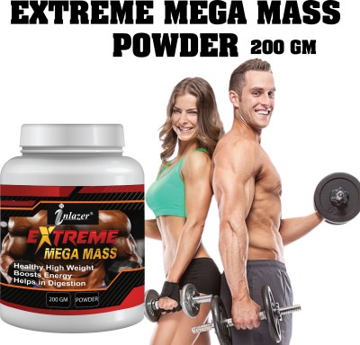 inlazer Extreme Mega Weight Gain Powder/ 3X Fast Muscle Gain Protein Supplement Powder Weight Gainers/Mass Gainers(200 g, Unflavoured)