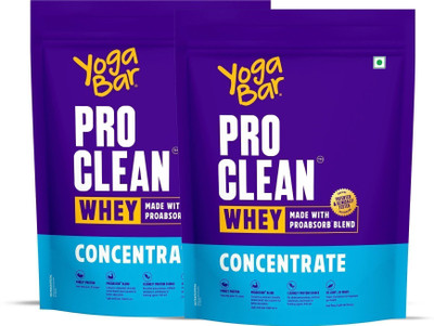 Yogabar 27g Concentrate|Added Probiotics Blend|High Absorption for Muscle Growth| Whey Protein(2000 g, Unflavored)