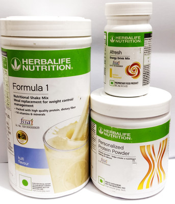 HERBALIFE Nutrition Kulfi Shake 500g Protine Powder 200g & Lemon Afresh 50g Plant-Based Protein(750 g, Kulfi, Lemon)