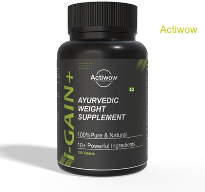 ACTIWOW i-Gain+ I Organic Weight Gainer I Helps Build Muscle & Mass Safely A02 Weight Gainers/Mass Gainers(120 Capsules, No Flavor) ACTIWOW i-Gain+ I Organic Weight Gainer I Helps Build Muscle & Mass Safely A02 Weight Gainers/Mass Gainers(120 Capsules, No Flavor)
