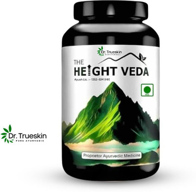 Dr.trueskin Height Veda Powder Organic Vitality Therapy Protein Supplement Plant-Based Protein(200 g, Unflavored)