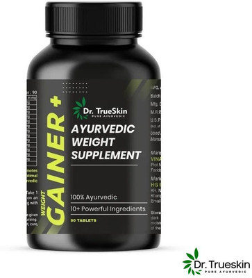 Dr.trueskin Weight Gainer+ Fitness Gainer Supplement Weight Gainers/Mass Gainers(90 Capsules, Unflavored)