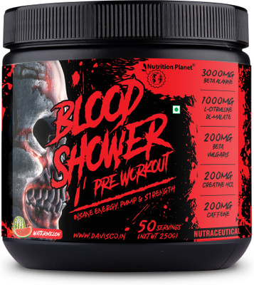 Nutrition Planet Blood Shower Preworkout, 50 Servings Pre Workout(250 g, Watermelon)