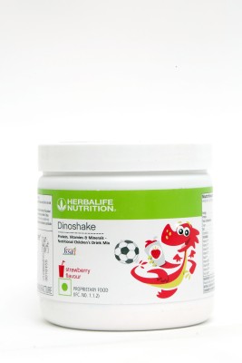 HERBALIFE Dinoshake Kids Nutrition Drink Mix - Strawberry Flavor Plant-Based Protein(200 g, Strawberry)