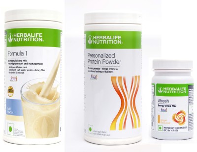 Herbalife Nutrition FORMULA-1SHAKE KULFI-500GM+PP-400GM+AFRESH GINGER-50 GM Whey Protein(950 g, KULFI-500GM, PROTEIN POWDER -400GM, AFRESH GINGER-50 GM)