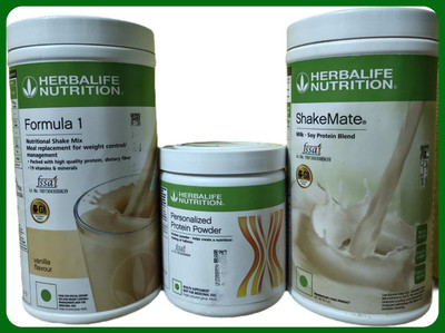 Herbal Nutrition Life WEIGHT LOSS COMBO FORMULA 1 VANILLA SHAKE SHAKEMATE PROTEIN POWDER 200GM Protein Shake(3 g, vanilla shake, ppp200gm, shakemate)