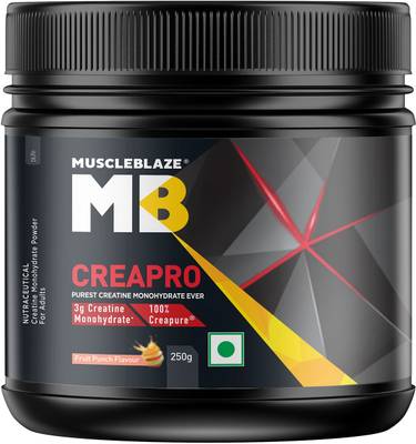 MUSCLEBLAZE CreaPRO Creatine with Creapure Creatine (250 g, Fruit Punch) Creatine