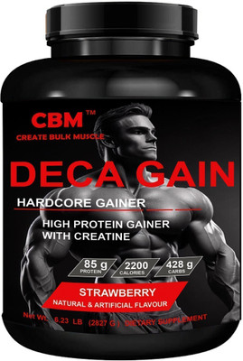 CBM DECA GAIN Fueling Your Fitness Journey Weight Gainers/Mass Gainers(3 kg, STRAWBERRY)