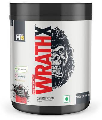 MUSCLEBLAZE Pre Workout WrathX with Creapure, enXtra, & BioPerine Whey Protein