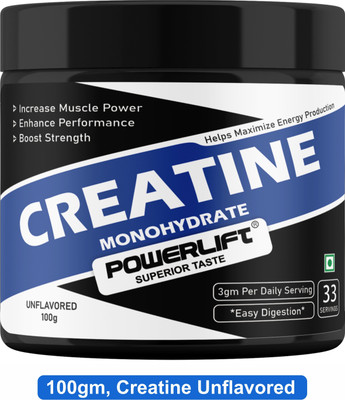 POWERLIFT Creatine Monohydrate Micronized, Muscle Repair & Recovery, 33 servings Creatine(100 g, Unflavoured) POWERLIFT Creatine Monohydrate Micronized, Muscle Repair & Recovery, 33 servings Creatine(100 g, Unflavoured)