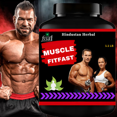 hindustan herbal Muscle FitFast Powder Weight Gainer Powder High-Calorie Men & Women Weight Gainers/Mass Gainers(500 g, Kaju Pista Flavor)