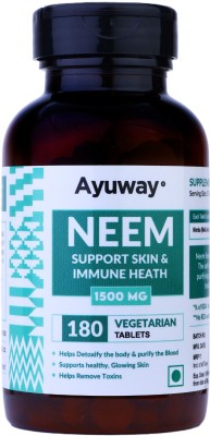 ayuway Neem Support- Skin Immune- Heath-1500 MG(180 Tablets)