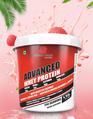 Muscle Gears Advance Whey 10 lbs Whey Protein(4.53592 kg, Lychee)