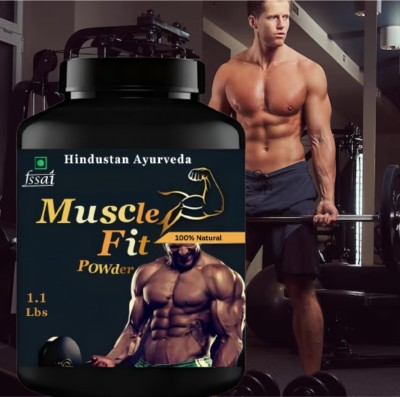 Hindustan Ayurveda Muscle Fit | workout|3:1 Carbs to Protein Ratio | 30g Carbs | 20g Protein Weight Gainers/Mass Gainers(500 g, Chocolate)