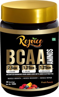 Rejoice Life Ingredients BCAA Aminos Fruit Punch Flavour Powder 150G Muscle Growth & Muscle Repair BCAA(150 g, Fruit Punch)