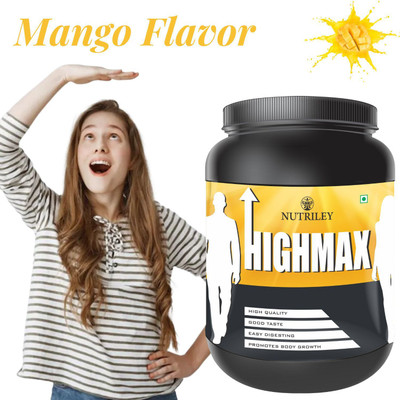 NUTRILEY Highmax Height Increase Powder Height Increase Ke Liye Supplement Mango Flavor Weight Gainers/Mass Gainers(1 kg, Mango)