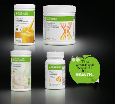 HERBALIFE F1 SHAKE MIX-MANGO,PP-200GM,GINGER AND SHAKEMATE (PACK OF 4) Protein Shake(1250 g, MANGO, GINGER)
