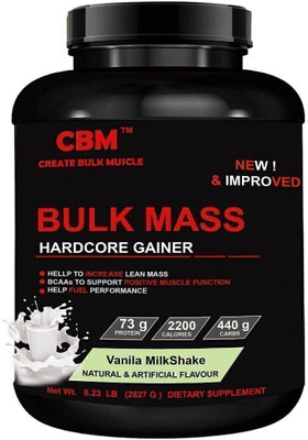 CBM Bulk Mass HardcoreGainer Weight Gainers/Mass Gainers(2 pounds, VANILLA MILKSHAKE)